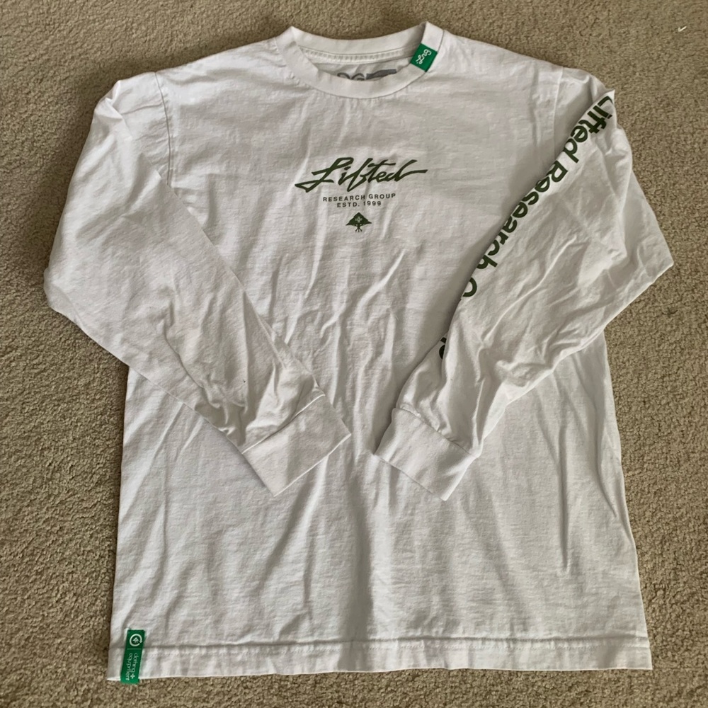 White LRG long sleeve Tshirt w/logos